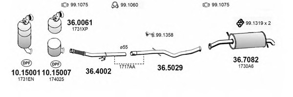 ASSO ART3931 Exhaust System